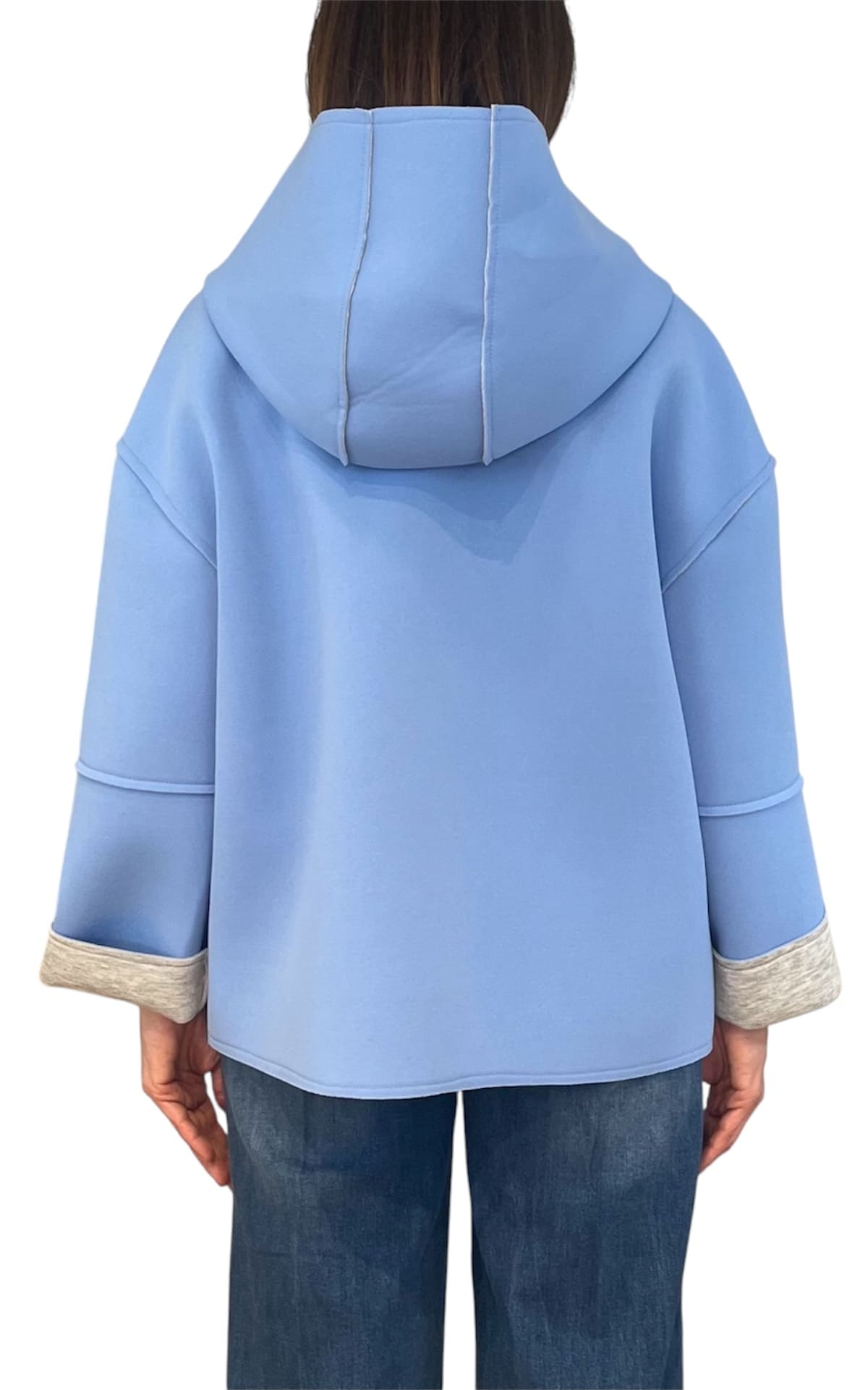 Off-on -Giacca neoprene - Celeste