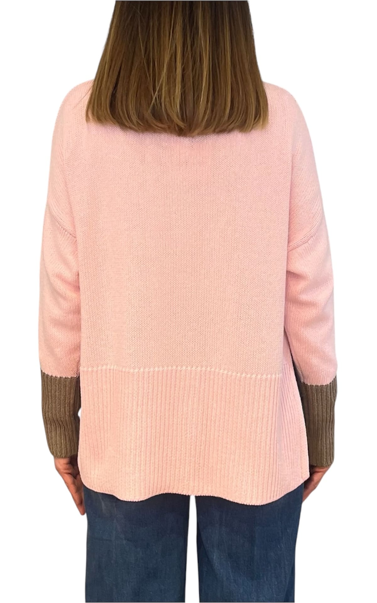 Off-on - Cardigan bicolore - Rosa