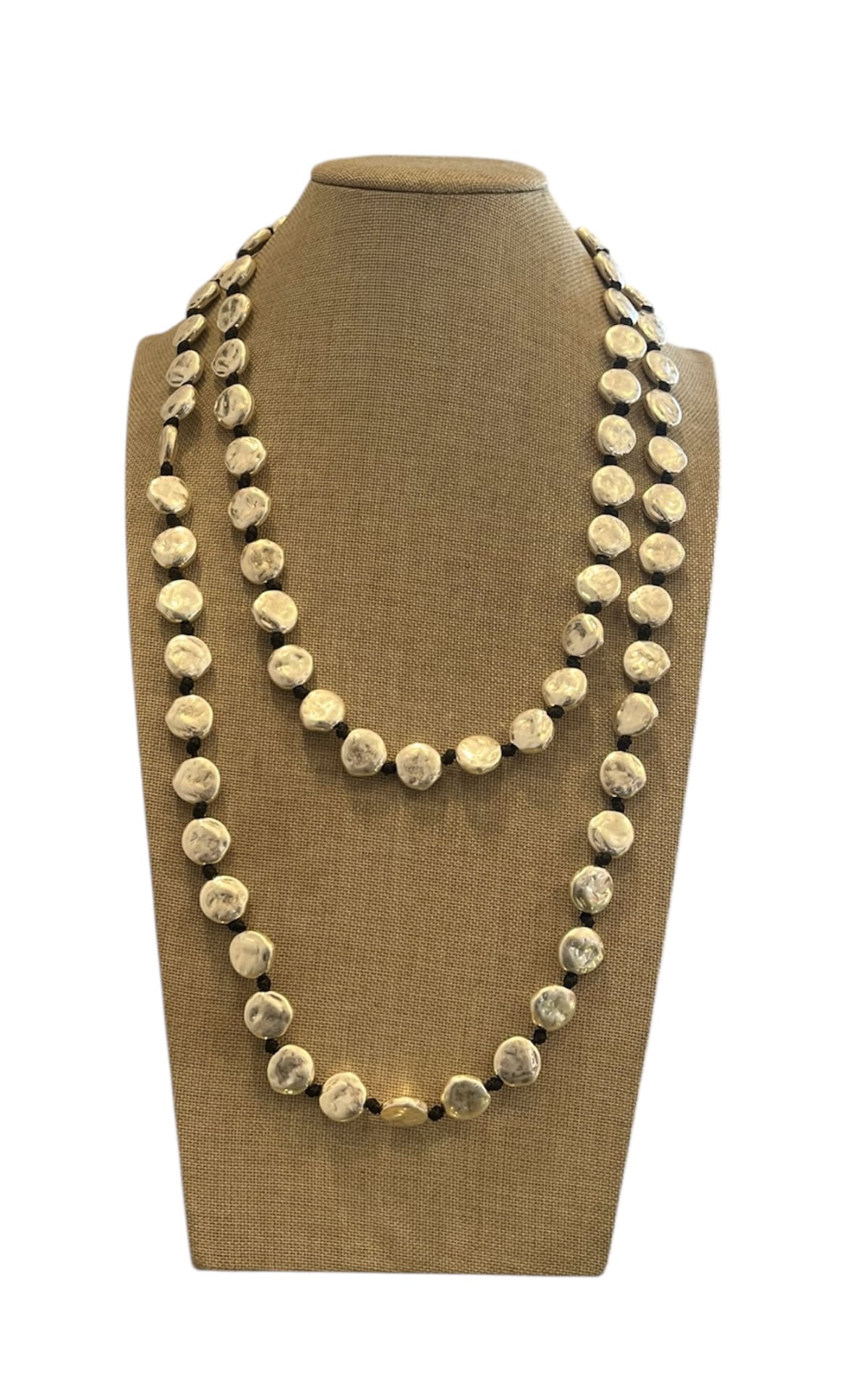 Susan Di - Collana pietre martellate - Argento