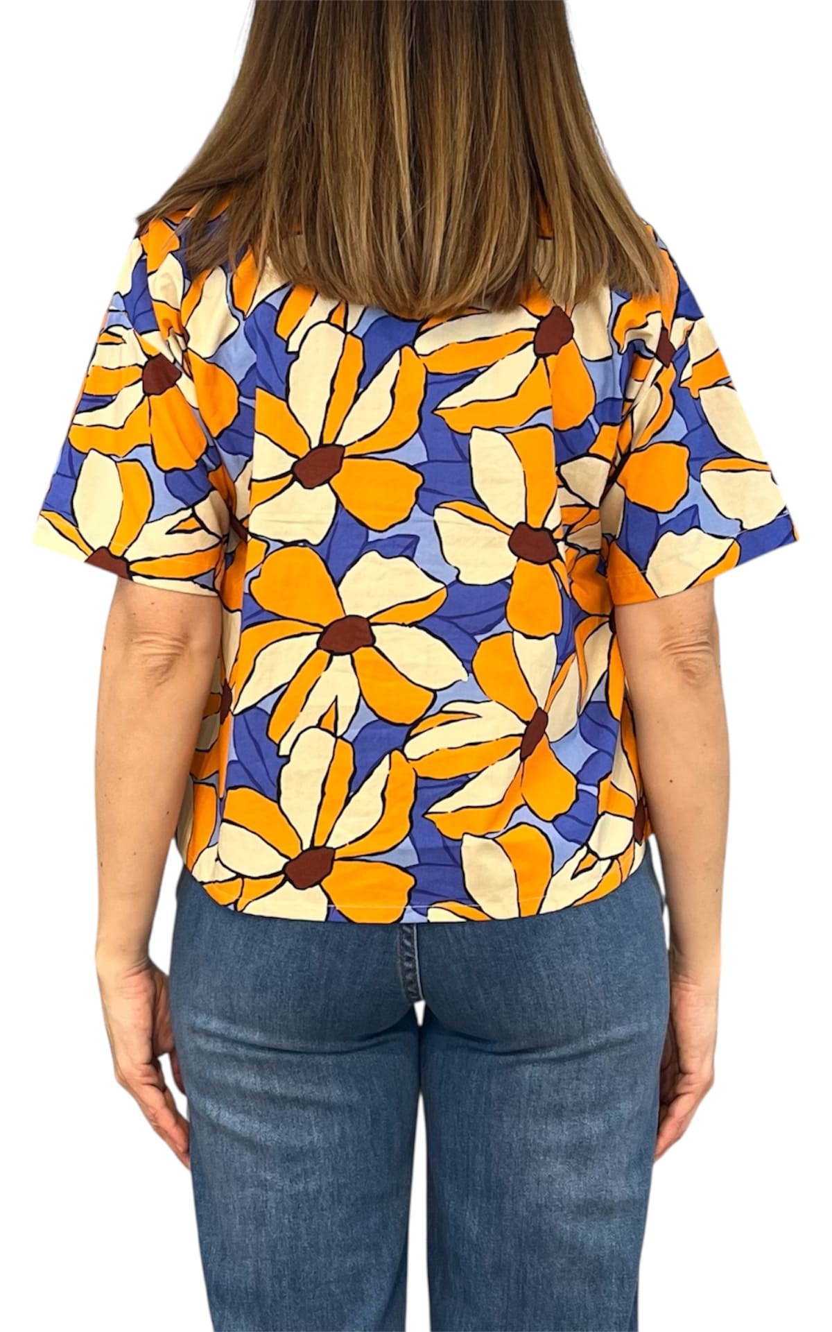 Compañia Fantastica - Camicia fiori - Arancio