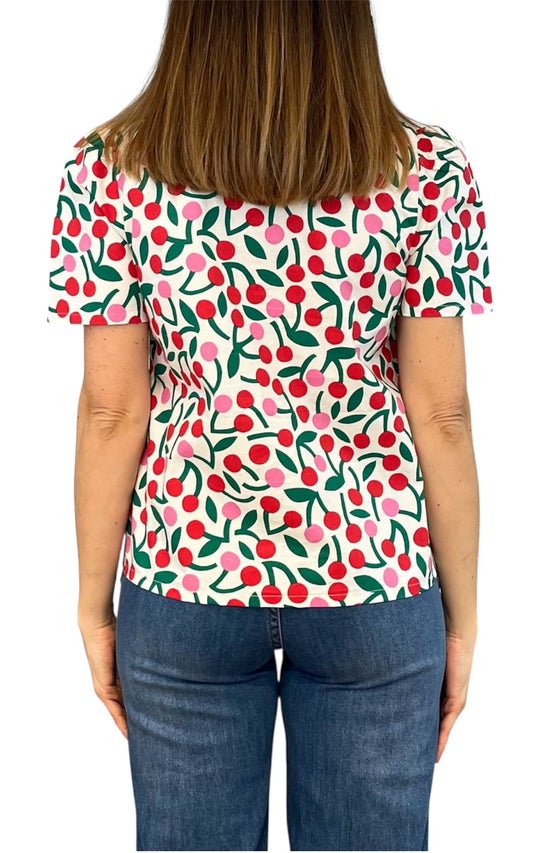 Compañia Fantastica - Camicia ciliegie - Bianco