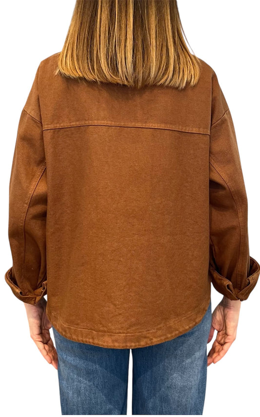 Off-On - Giacca/Camicia canvas - Tabacco