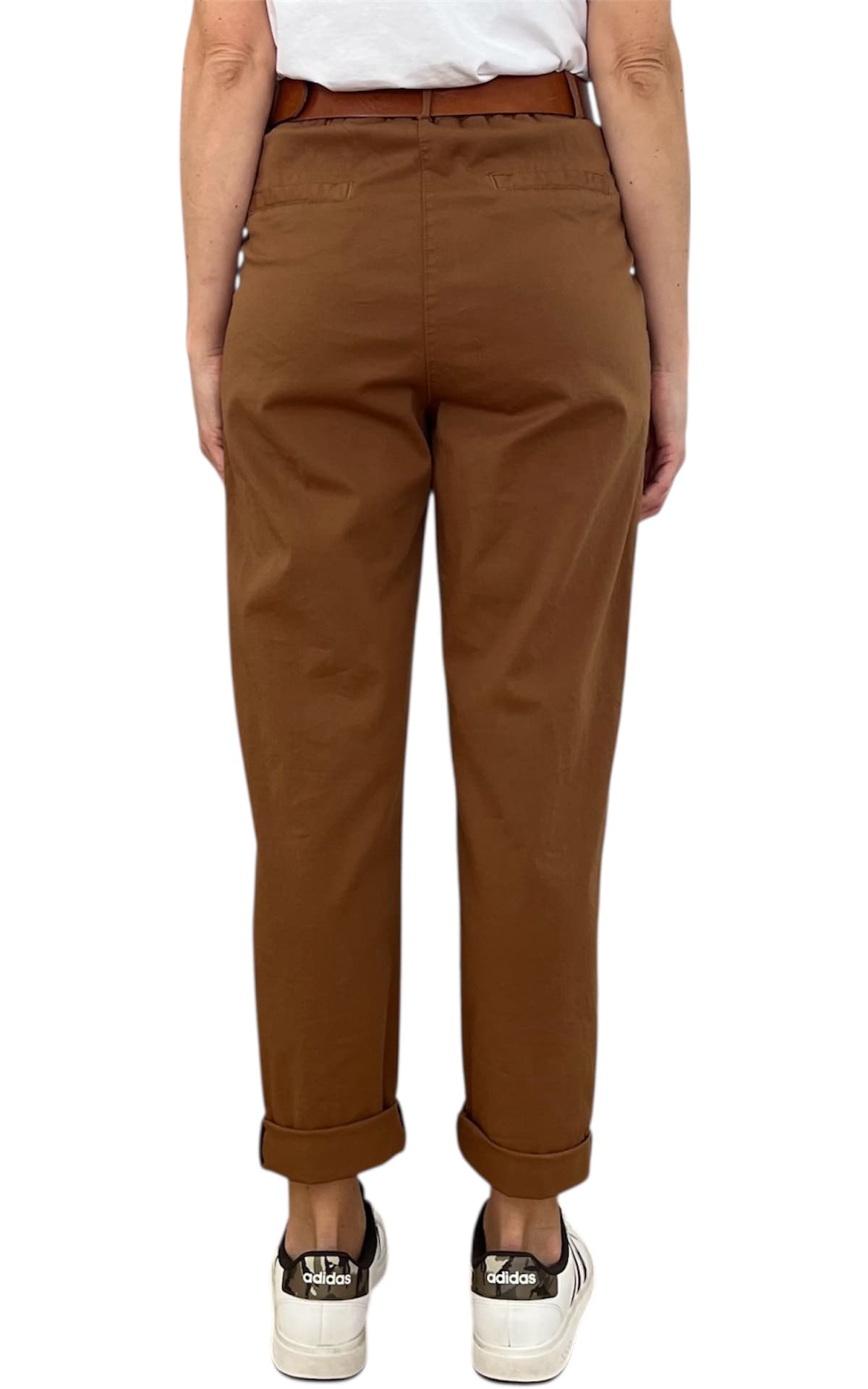 Off-on - Pantalone boyfriend JOELLE - Tabacco