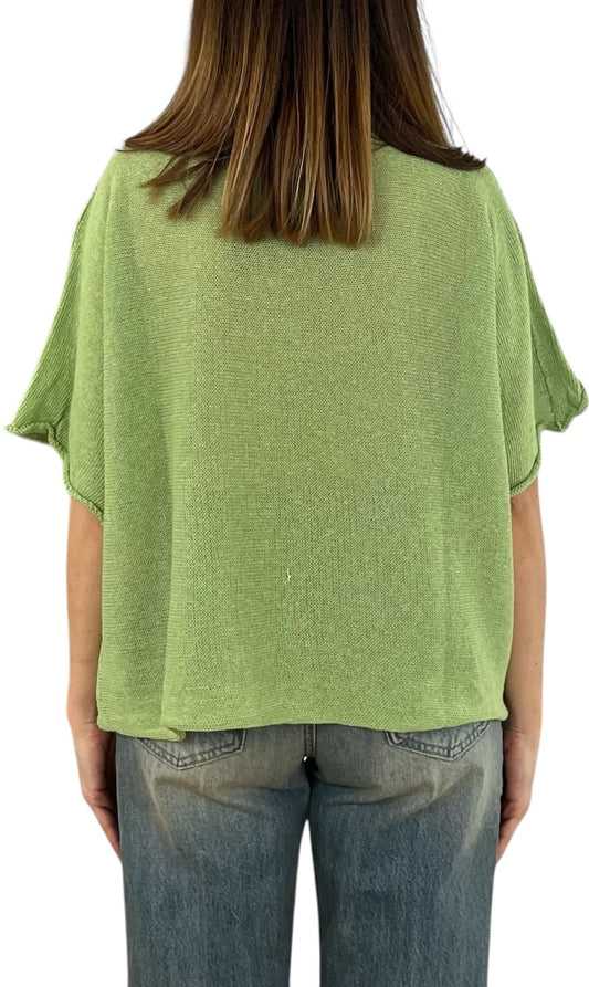 Initial - Maglia scollo v - Verde