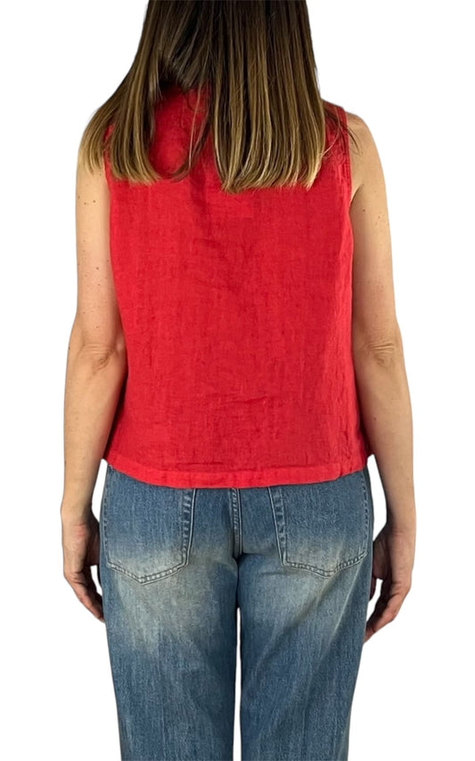 Off-on - Top lino - Rosso