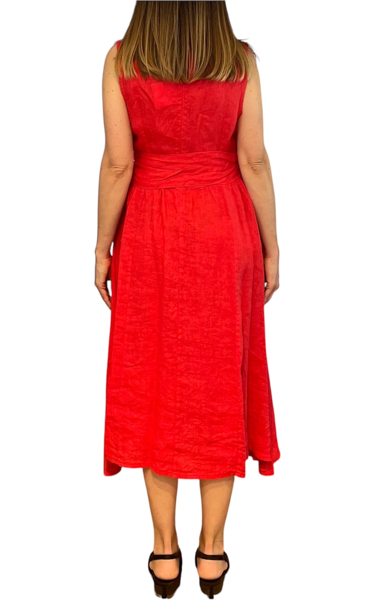 Off-on - Abito lino - Rosso