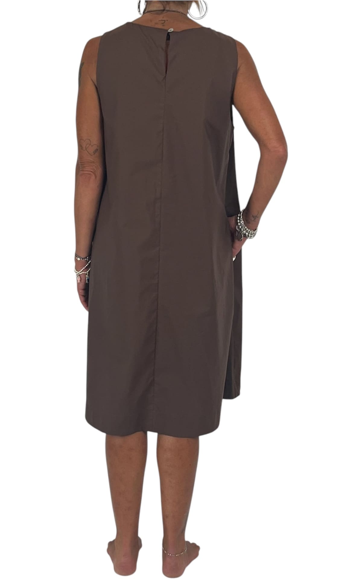 Off-on - Abito trapezio - Moro