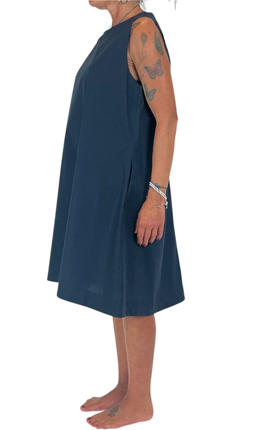 Off-on - Abito trapezio - Blu