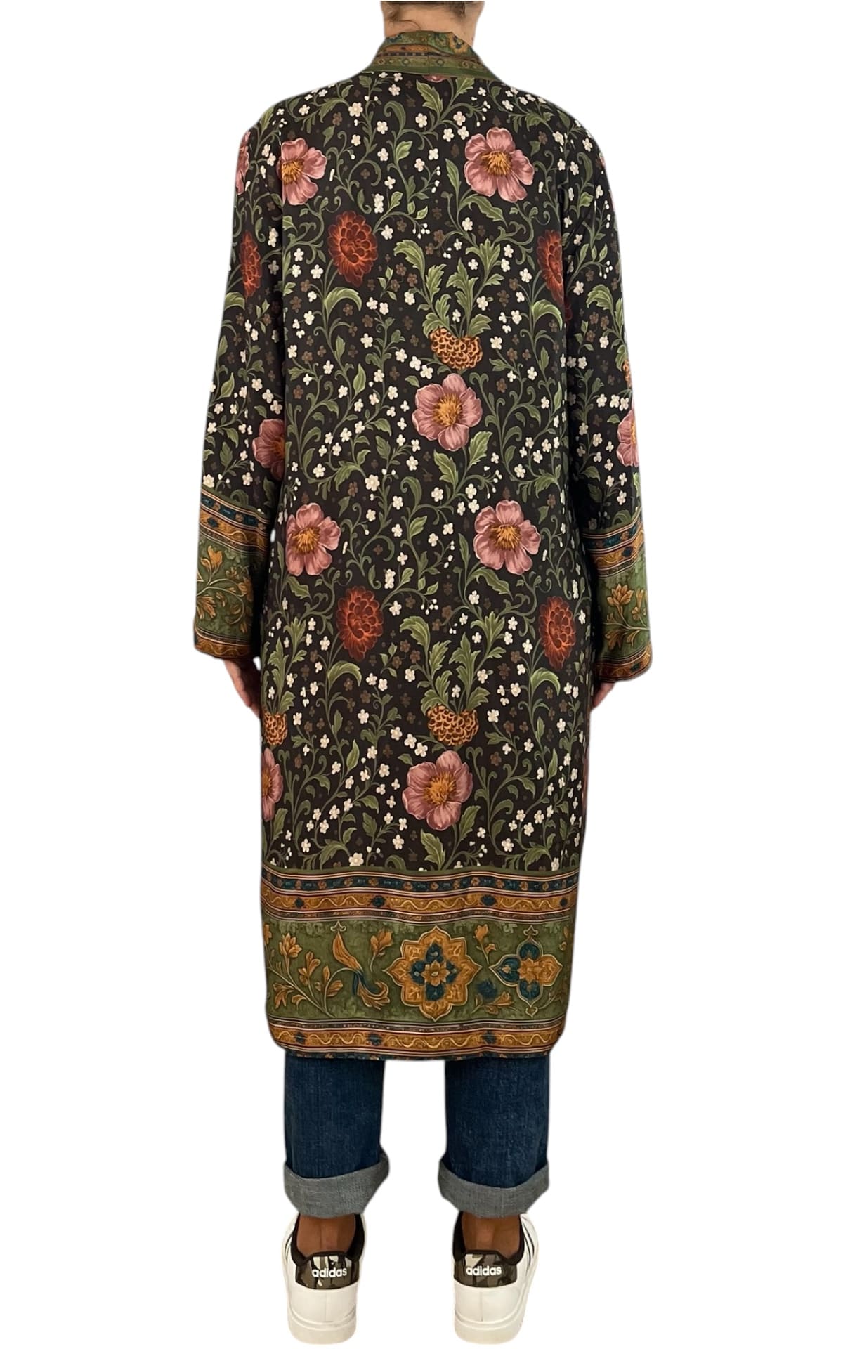 Wu'Side - Kimono lungo - Rosa/Marrone