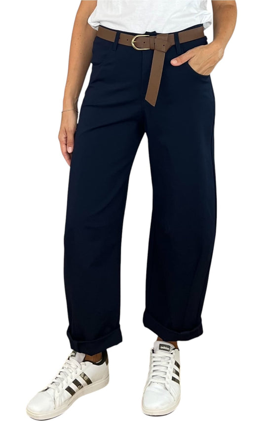 Minth - Pantalone baloon punto milano - Blu