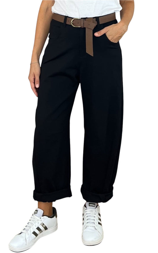 Minth - Pantalone baloon punto milano - Nero