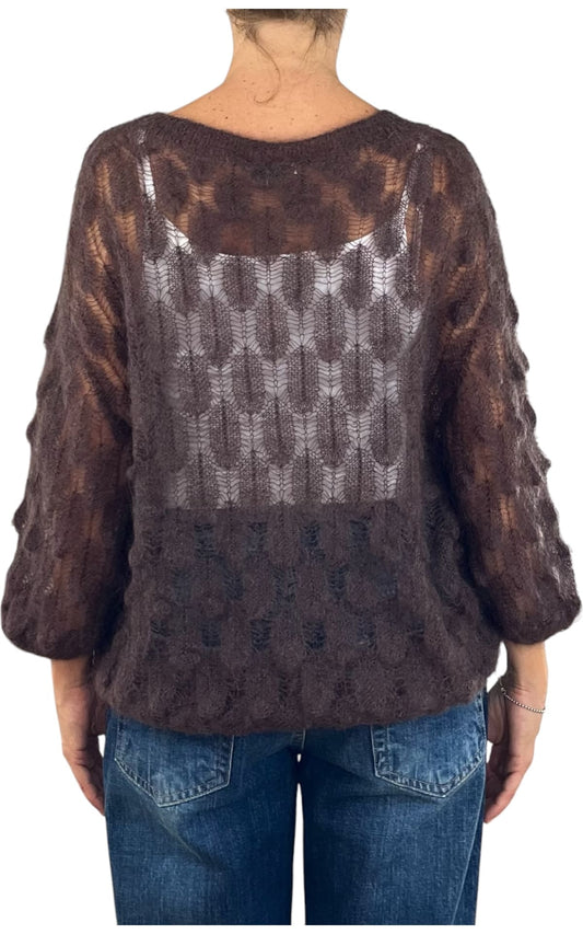 Off-on - Maglia pavone-Moro