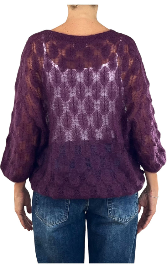 Off-on - Maglia pavone - Melanzana