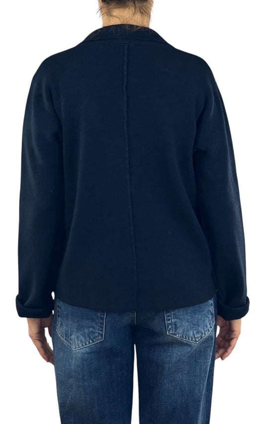 Initial - Giacca in maglia - Blu