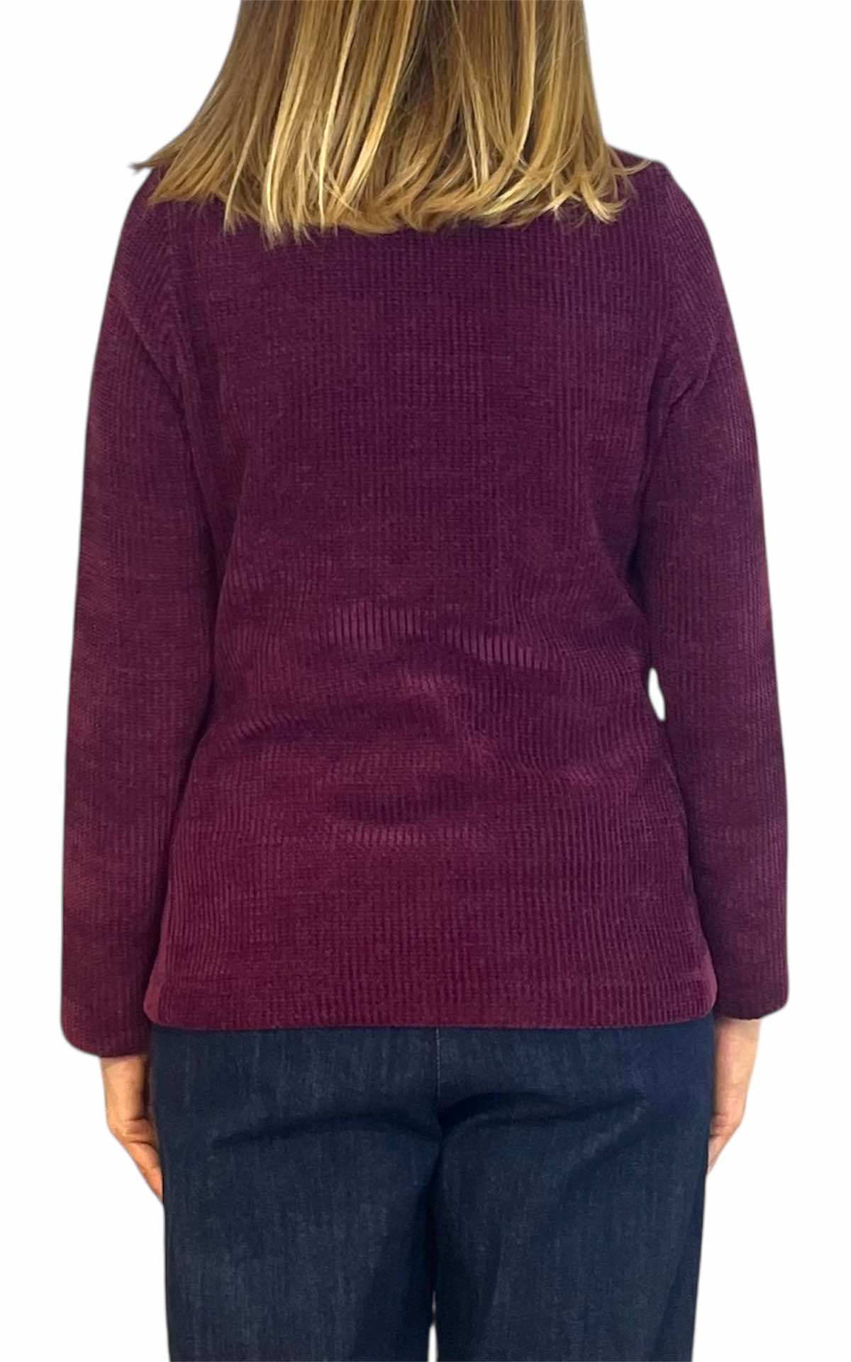 Susan Di - Giacca in ciniglia - prugna