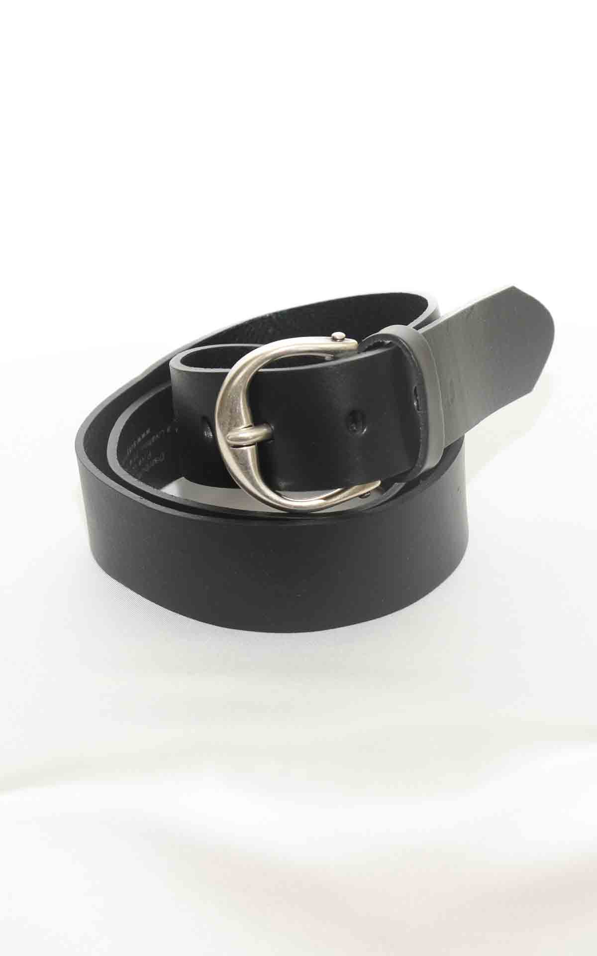 Susan Di - Cintura in pelle fibbia argento – Nero