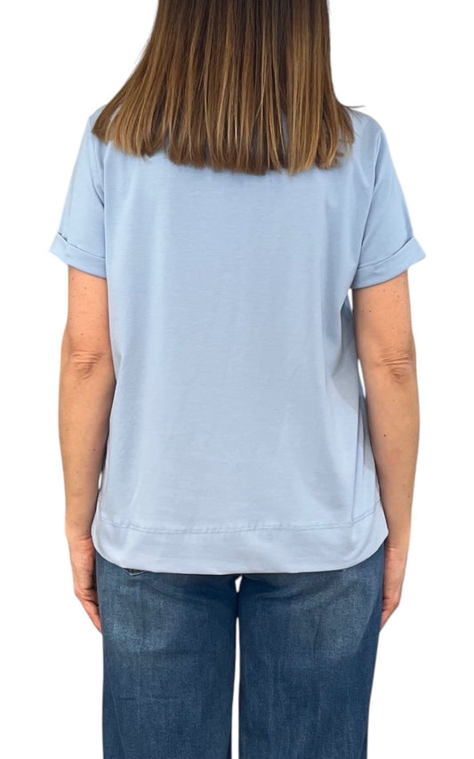 Off-on - Maglia scatola - Celeste