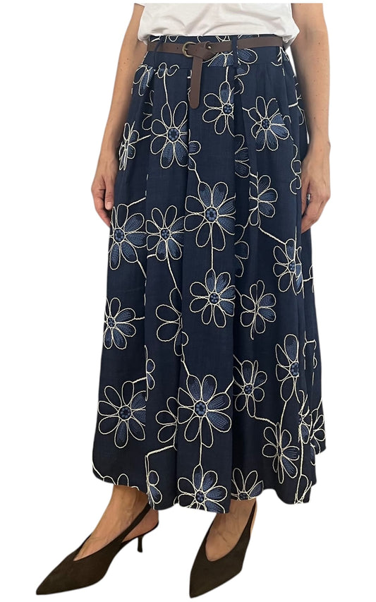Off-On - Gonna fiori - blu