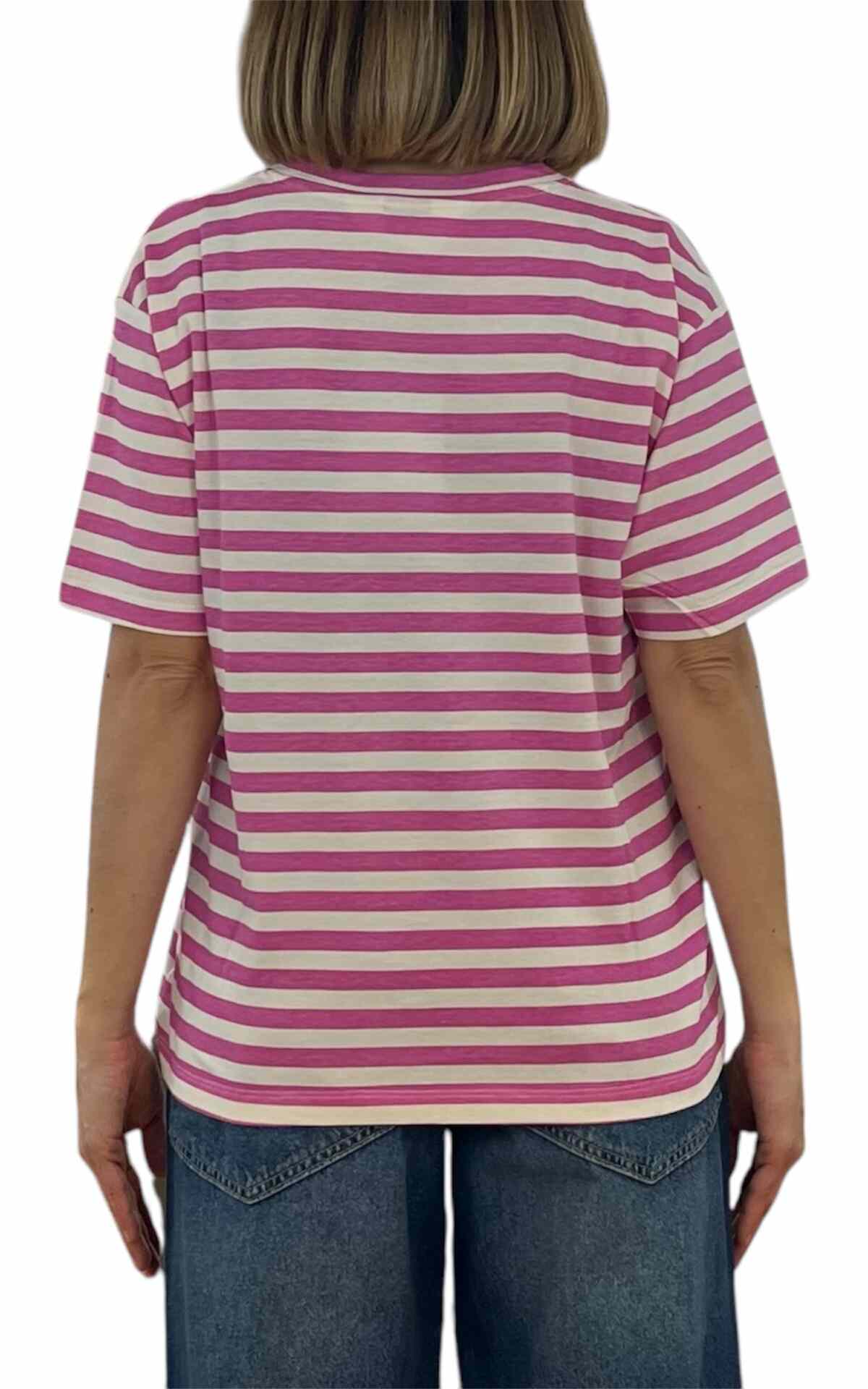 Compañia Fantastica - T-shirt righe - fucsia