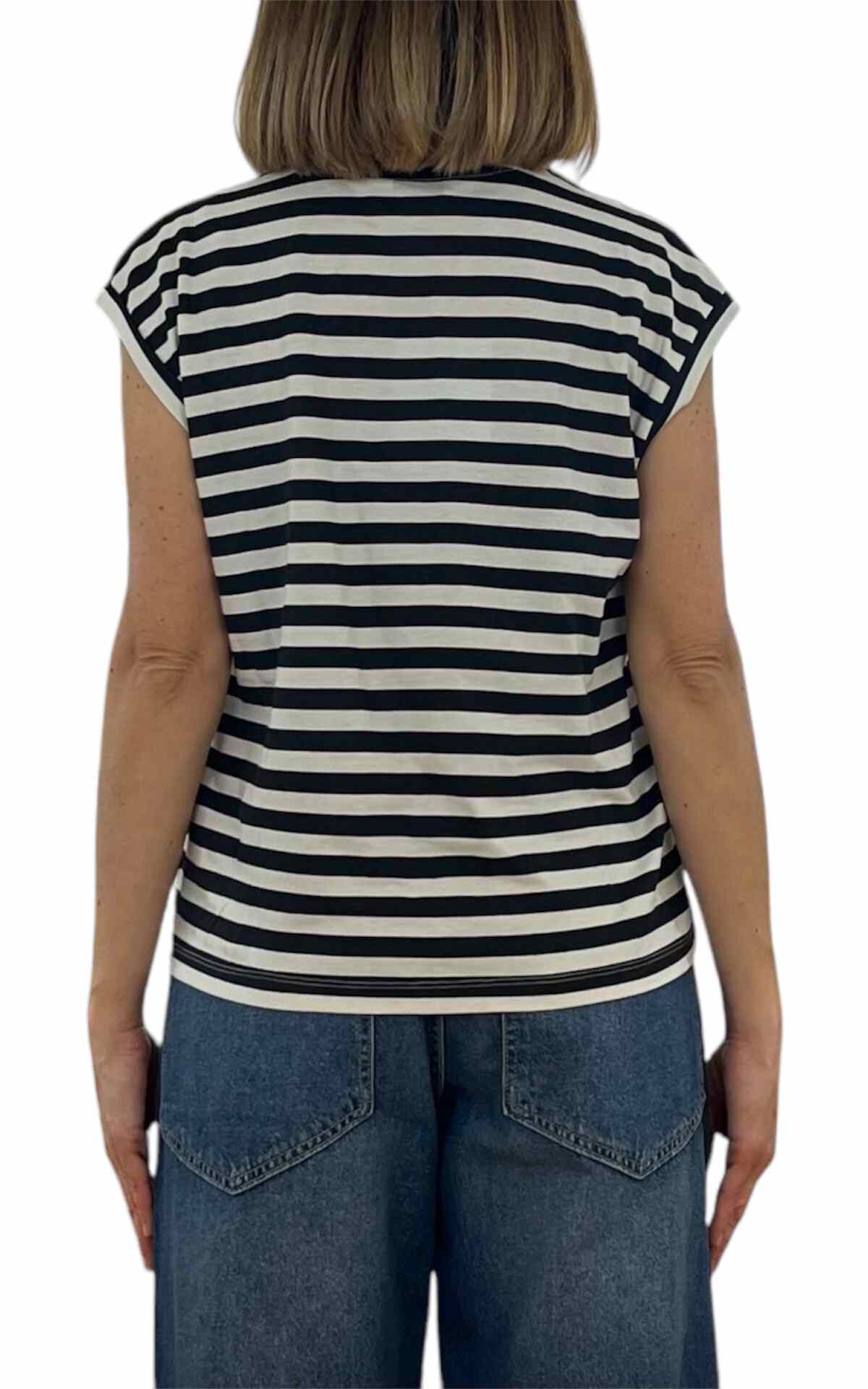 Compañia Fantastica - T-shirt righe - nero