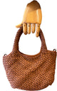 Susan Di - Borsa intrecciata - Tabacco