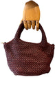 Susan Di - Borsa intrecciata - Prugna