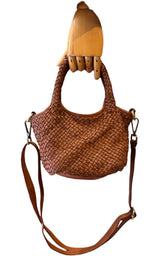 Susan Di - Borsa intrecciata - Tabacco