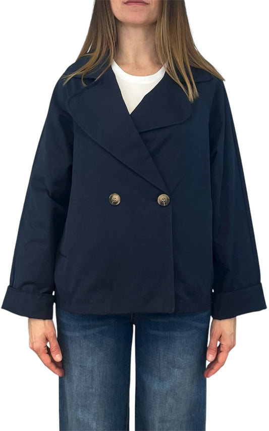 Off-on - Giacca trench corto - Blu