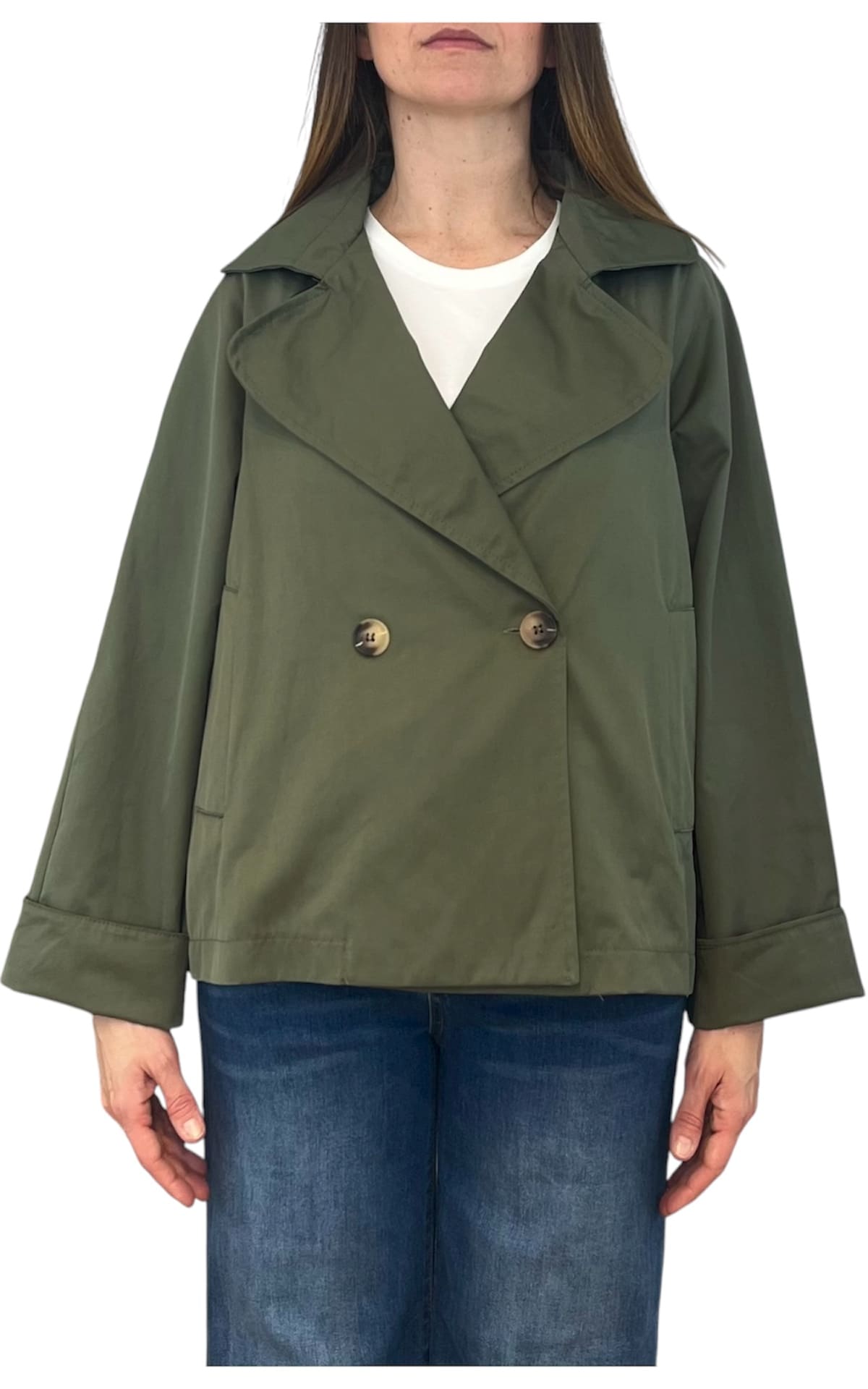 Off-on - Giacca trench corto - Verde militare
