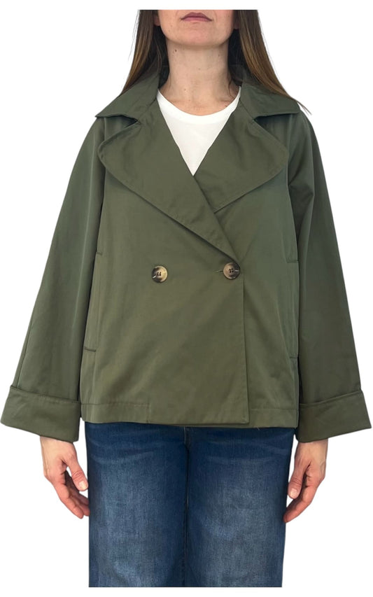 Off-on - Giacca trench corto - Verde militare