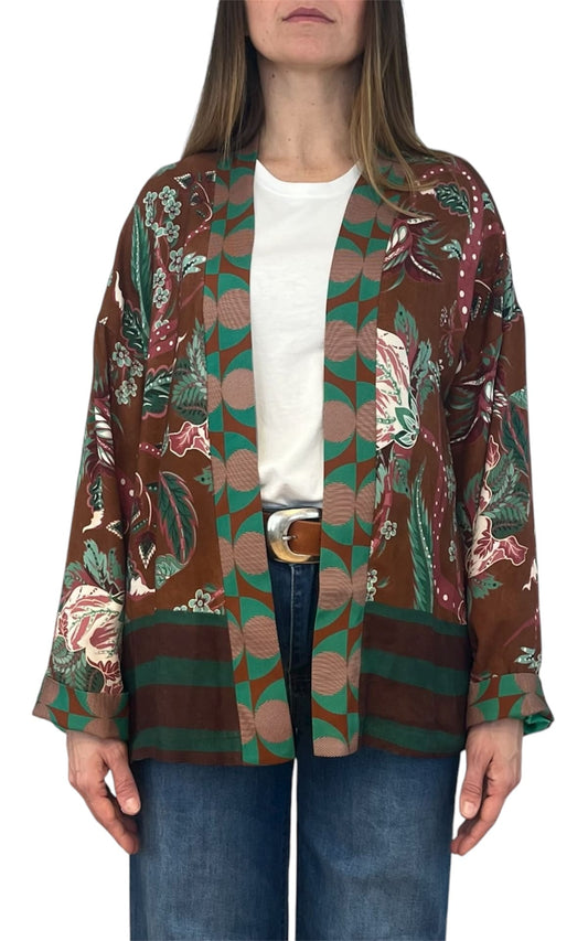 Wu'Side - Kimono corto - Moro/Verde