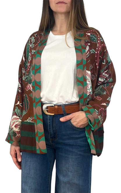 Wu'Side - Kimono corto - Moro/Verde