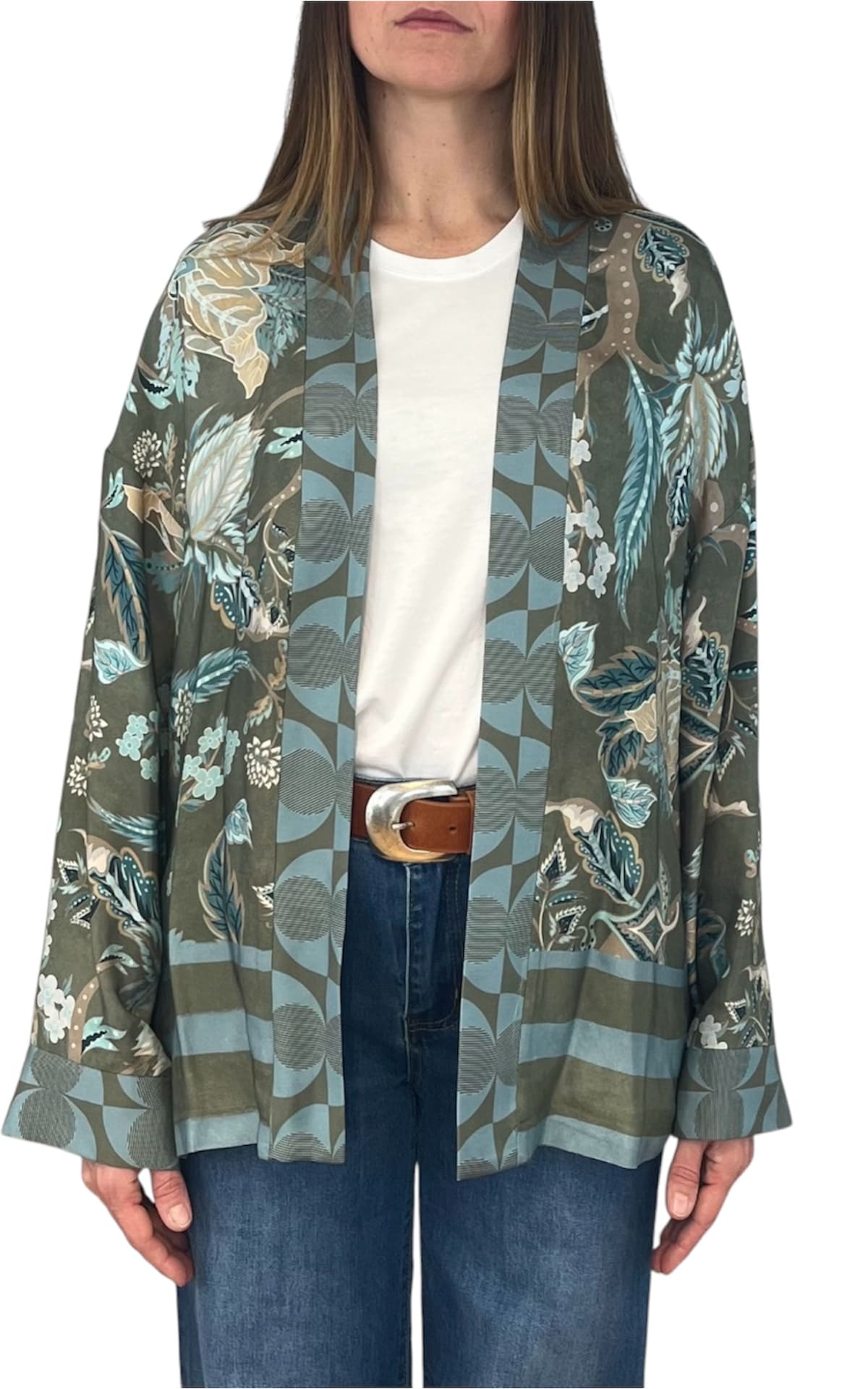 Wu'Side - Kimono corto - Verde/Azzurro