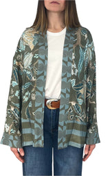 Wu'Side - Kimono corto - Verde/Azzurro