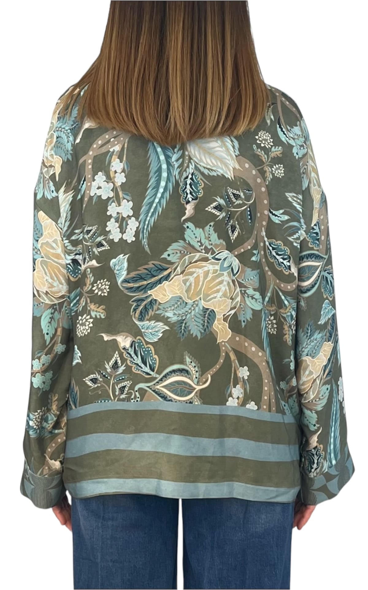 Wu'Side - Kimono corto - Verde/Azzurro