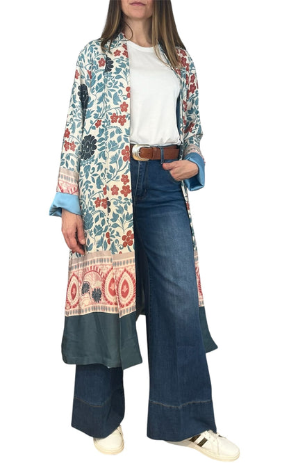 Wu'Side - Kimono lungo - Azzurro