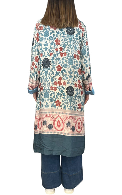 Wu'Side - Kimono lungo - Azzurro