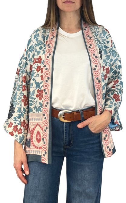 Wu'Side - Kimono corto - Azzurro