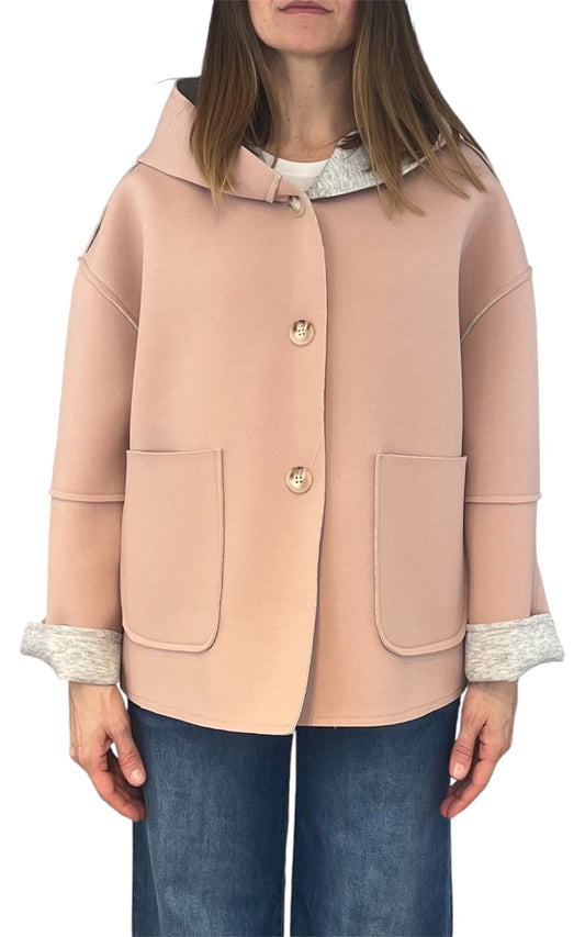 Off-on -Giacca neoprene - Rosa