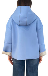 Off-on -Giacca neoprene - Celeste