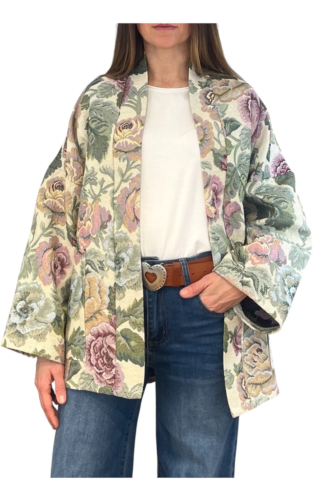 Off-on – Giacca damascata – Burro