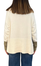 Off-on - Cardigan bicolore - Burro