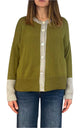 Off-on - Cardigan bicolore - Verde