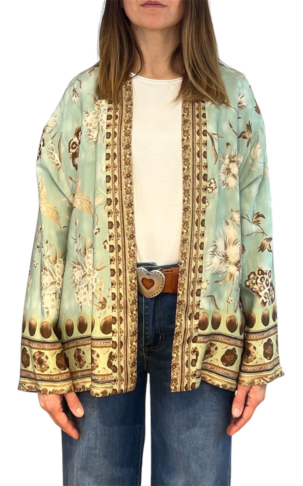 Wu'Side - Kimono corto - Celeste