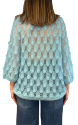 Off-on -Maglia pavone - celeste