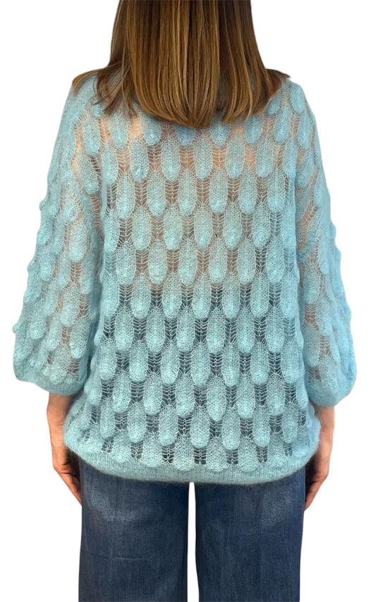 Off-on -Maglia pavone - celeste