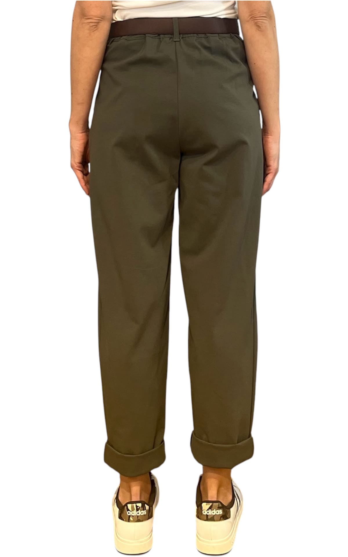 Off-on - Pantalone punto milano - Verde militare