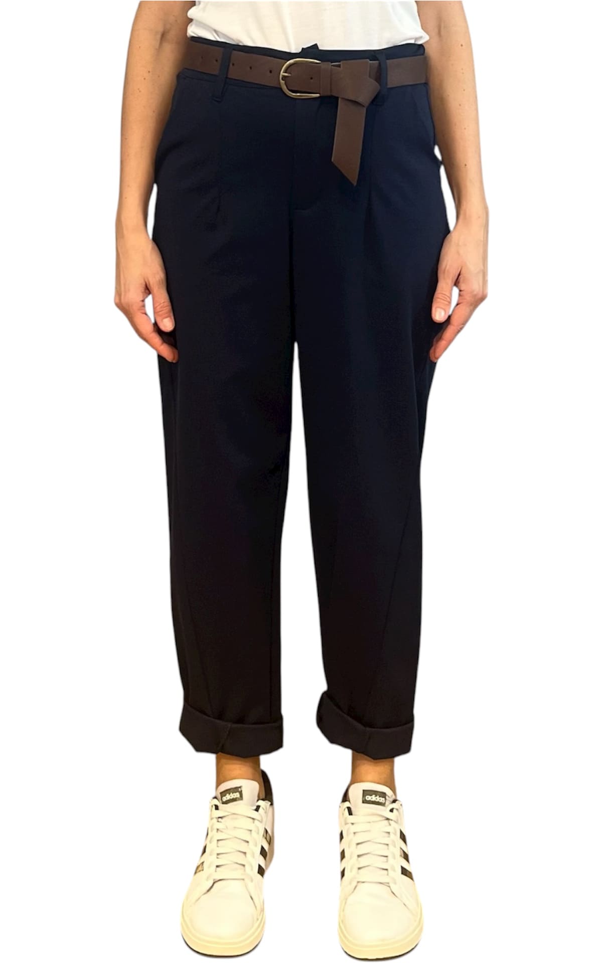 Off-on -Pantalone punto milano - Blu