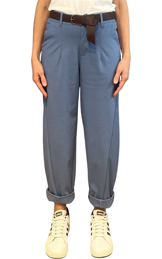 Off-on - Pantalone punto milano - Azzurro