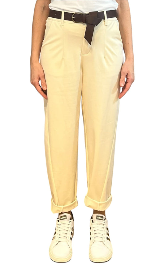 Off-on - Pantalone punto milano - Burro